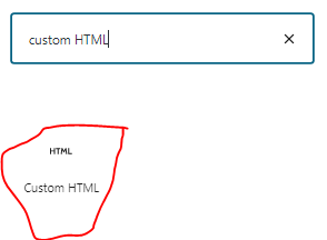 Adding custom HTML block in WordPress