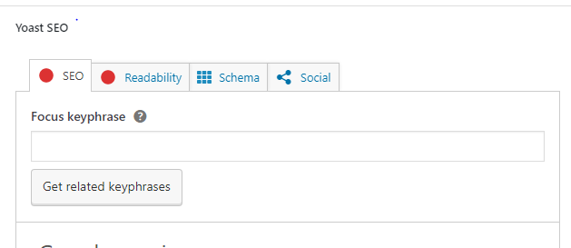Add focus keyword in WordPress with Yoast
