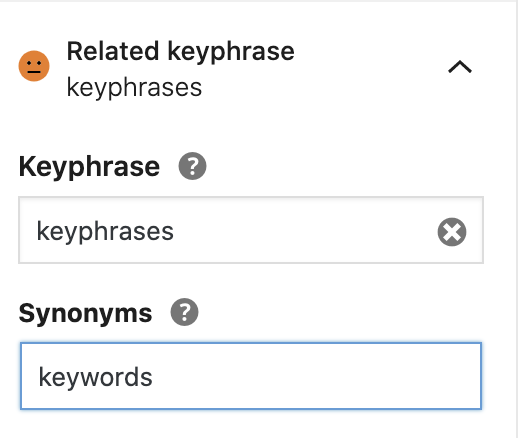 Add related keyphrase with Yoast Premium