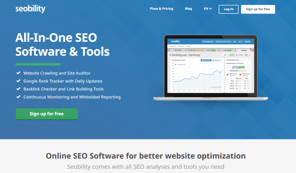 SEObility is a free SEO tool